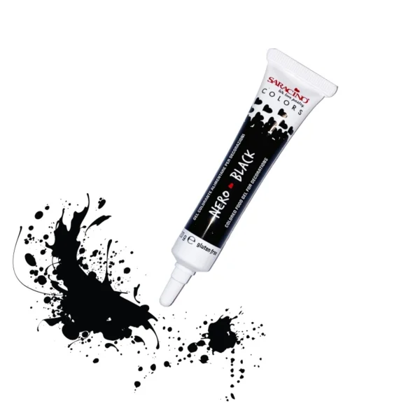 Saracino geelvärv tuubis, must, 20g